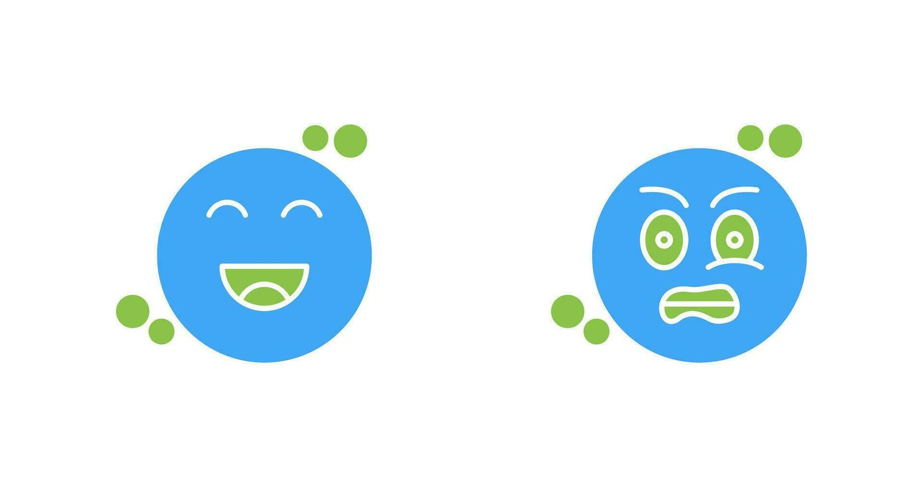 Happiness and Grimacing Icon vector