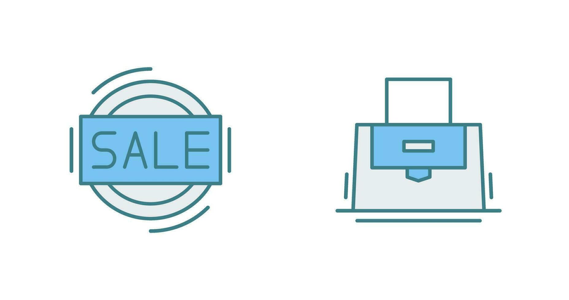 Sale and Purse Icon vector