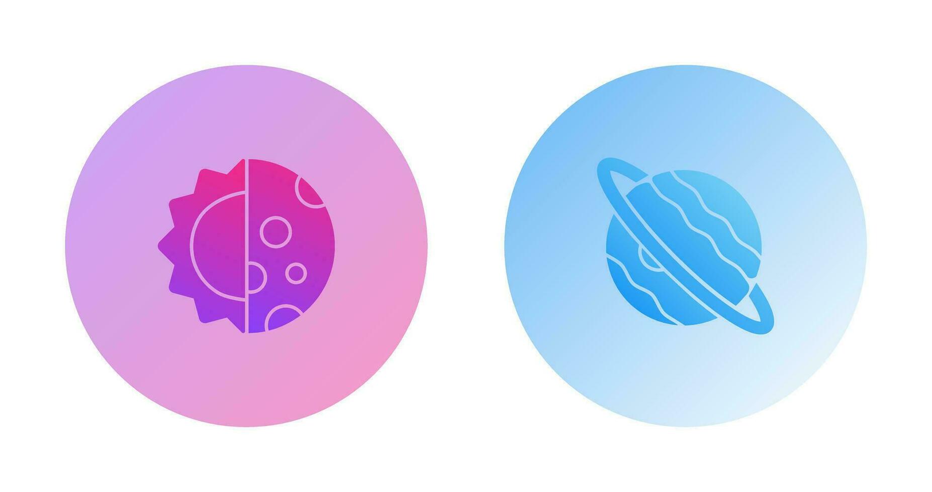 day and night and planet Icon vector