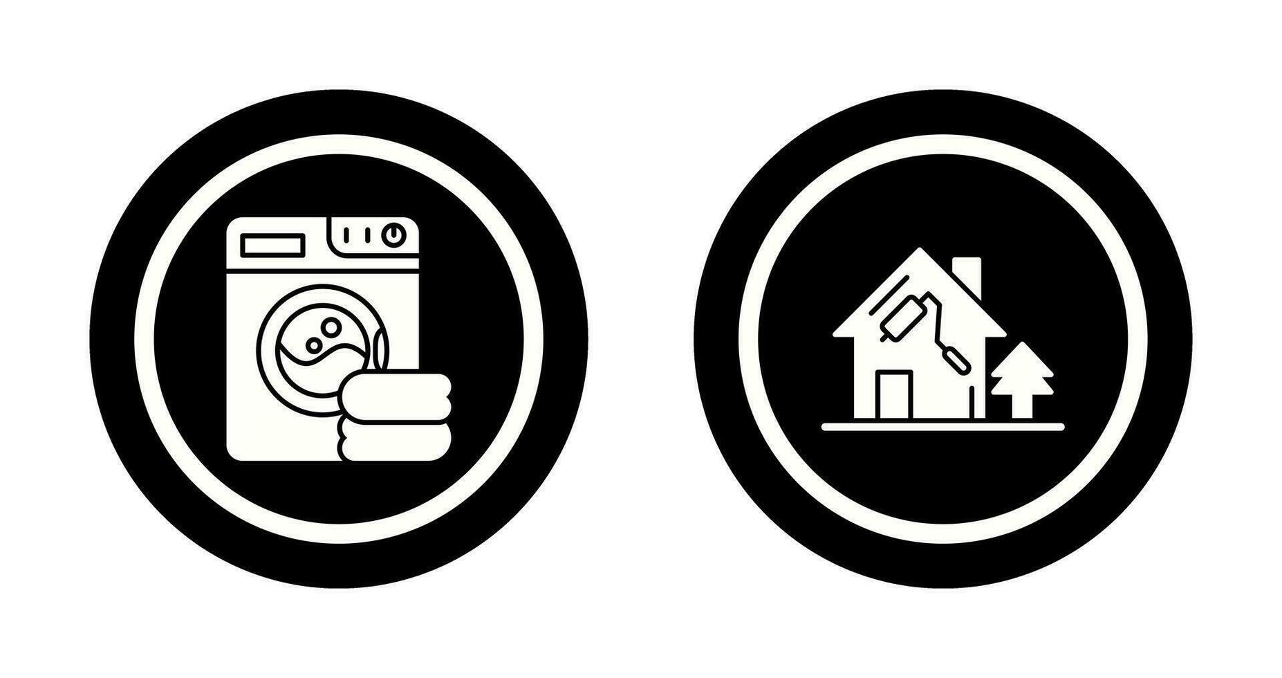 Washing Machine and Home Repair Icon vector