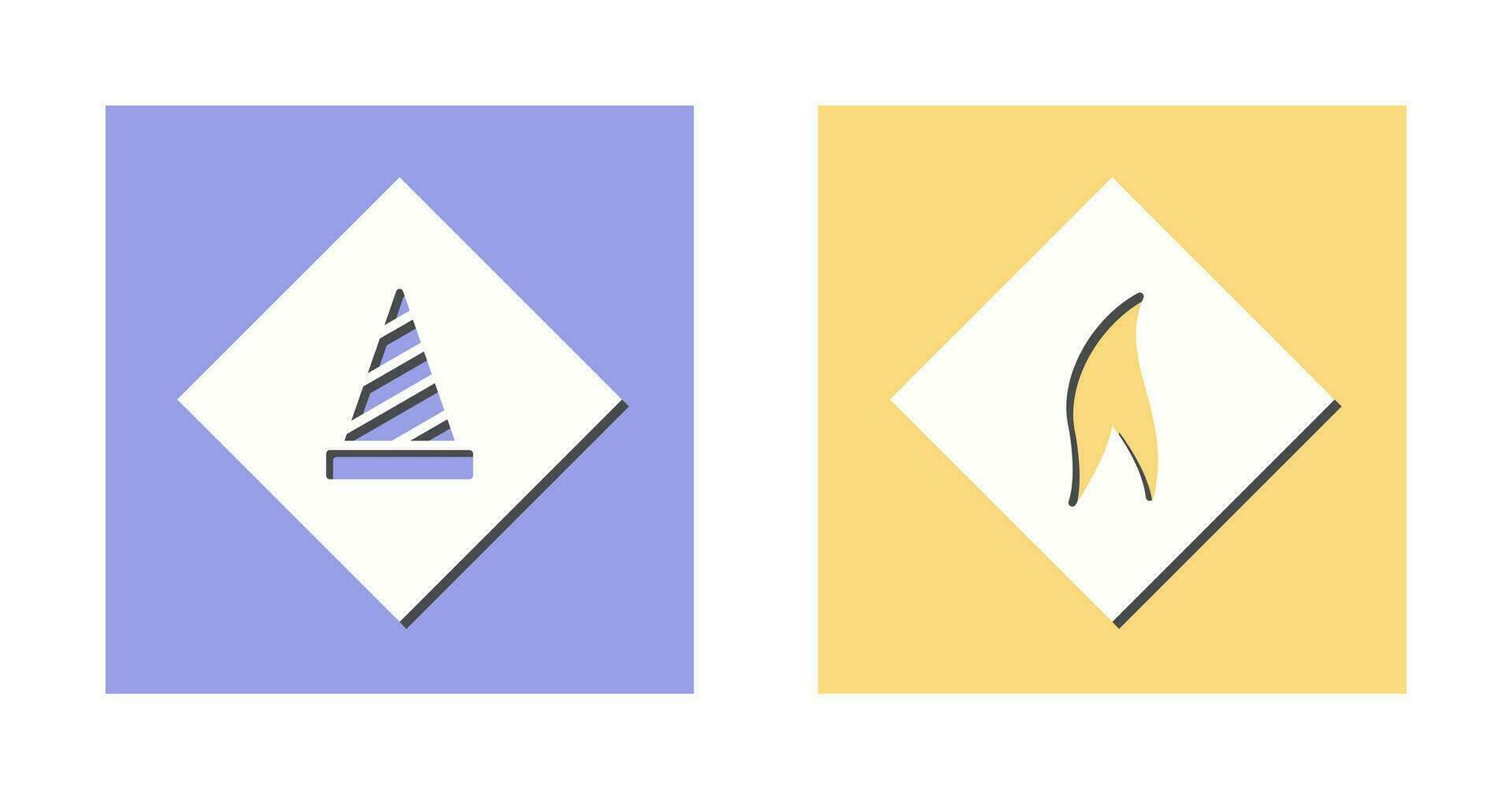 under construction and flammable material  Icon vector
