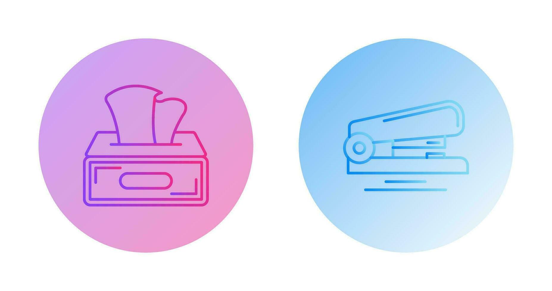 Tissue Box and Stapler Icon vector