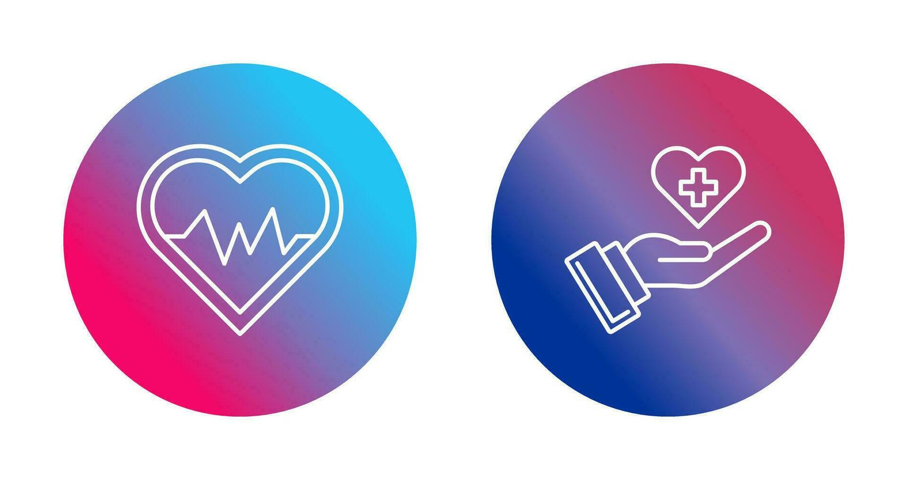 Heart Beat and Healthcare Icon vector