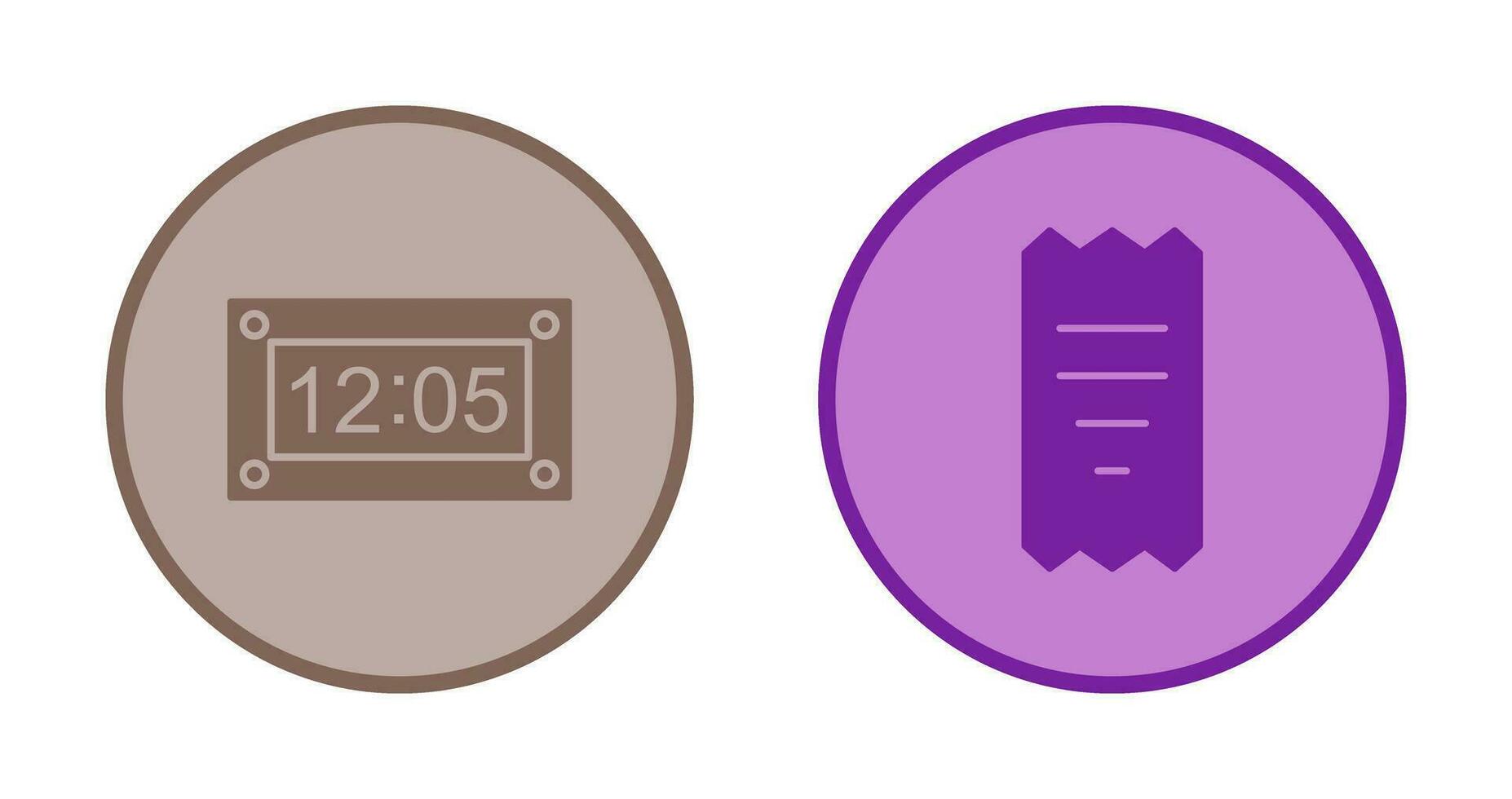 timer and receipt Icon vector