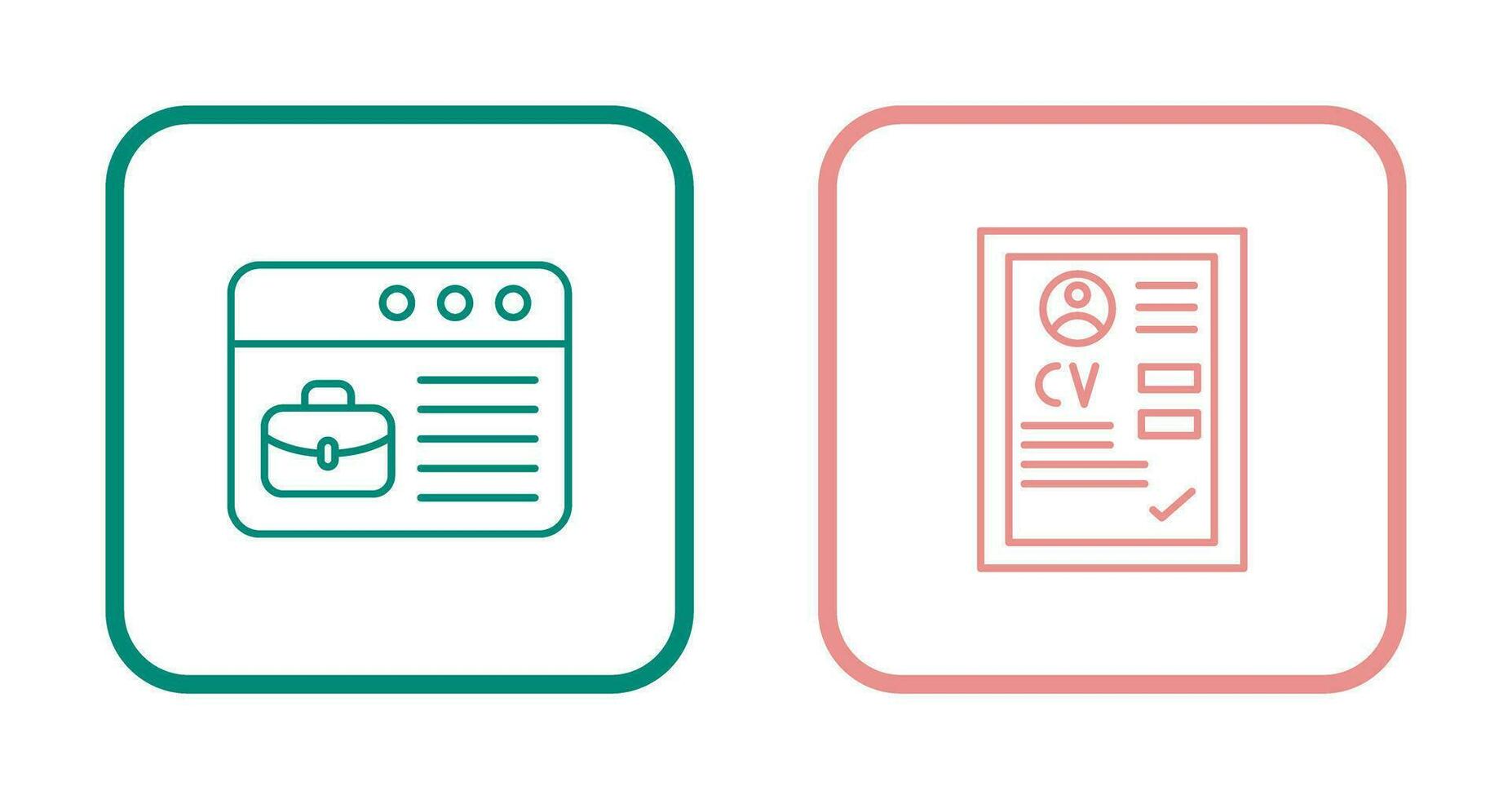 Online Recruitment and CV Icon vector