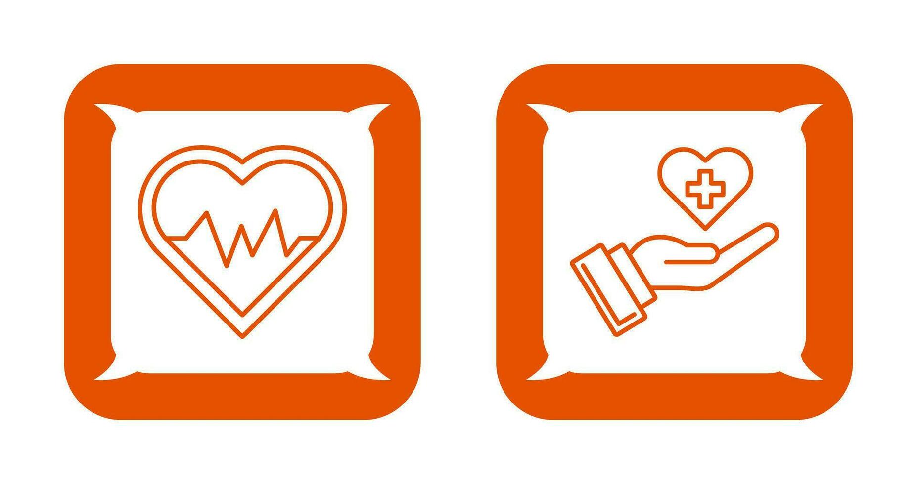 Heart Beat and Healthcare Icon vector