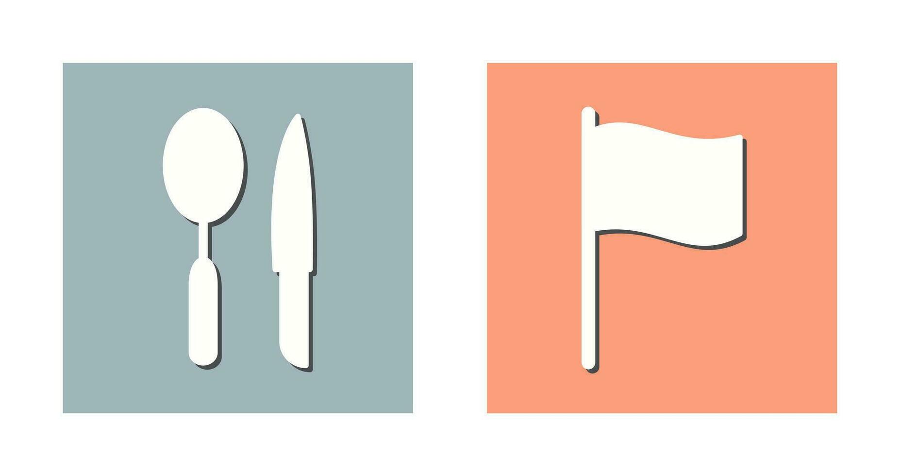 food and flag  Icon vector