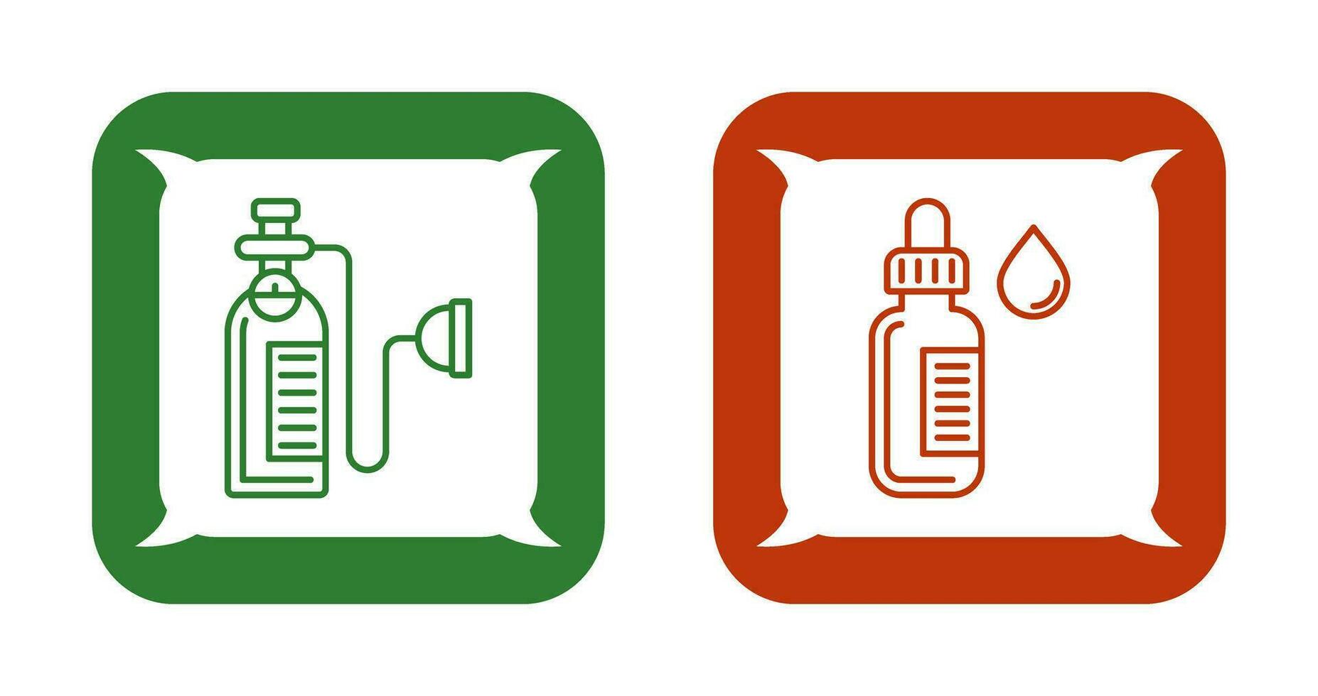 Oxygen and Dropper Icon vector