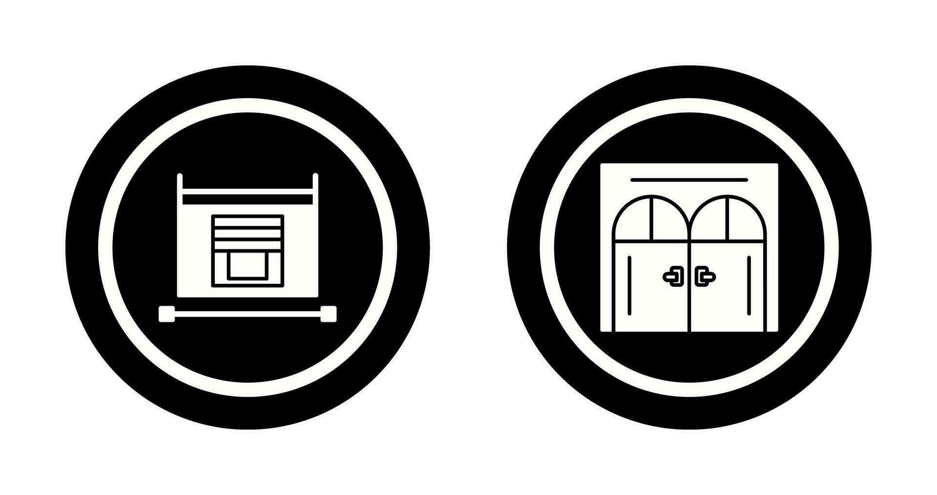 Blind and Door Icon vector