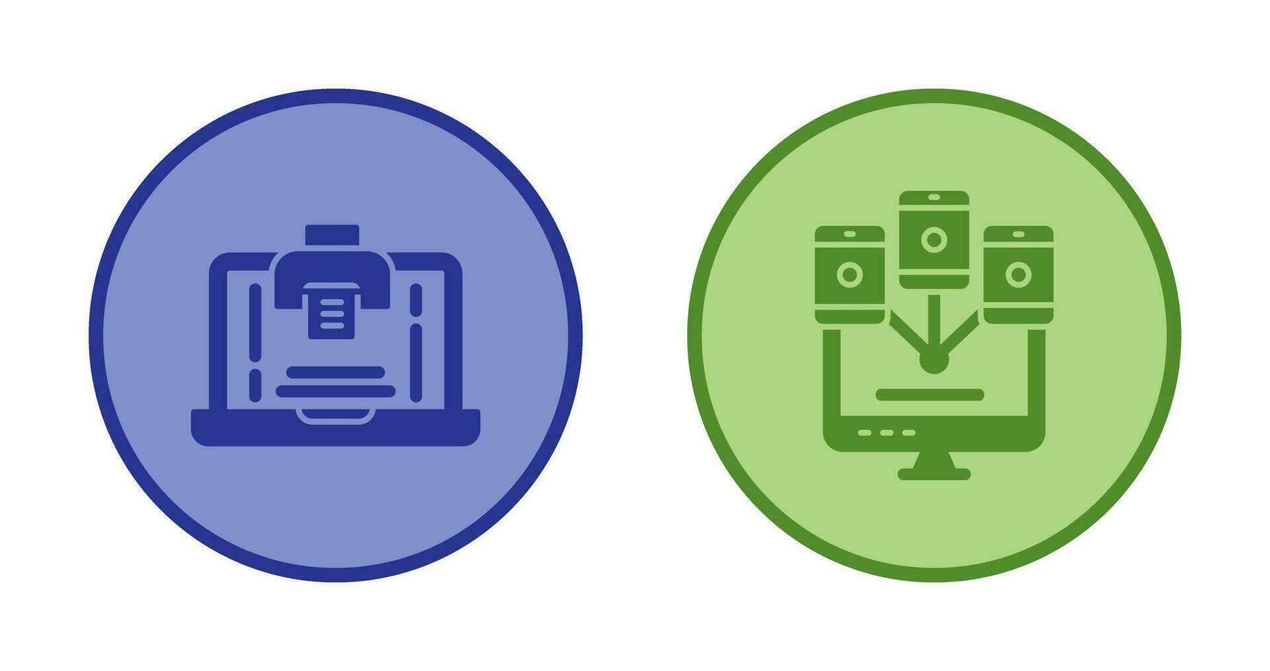 Print and Computer  Icon vector