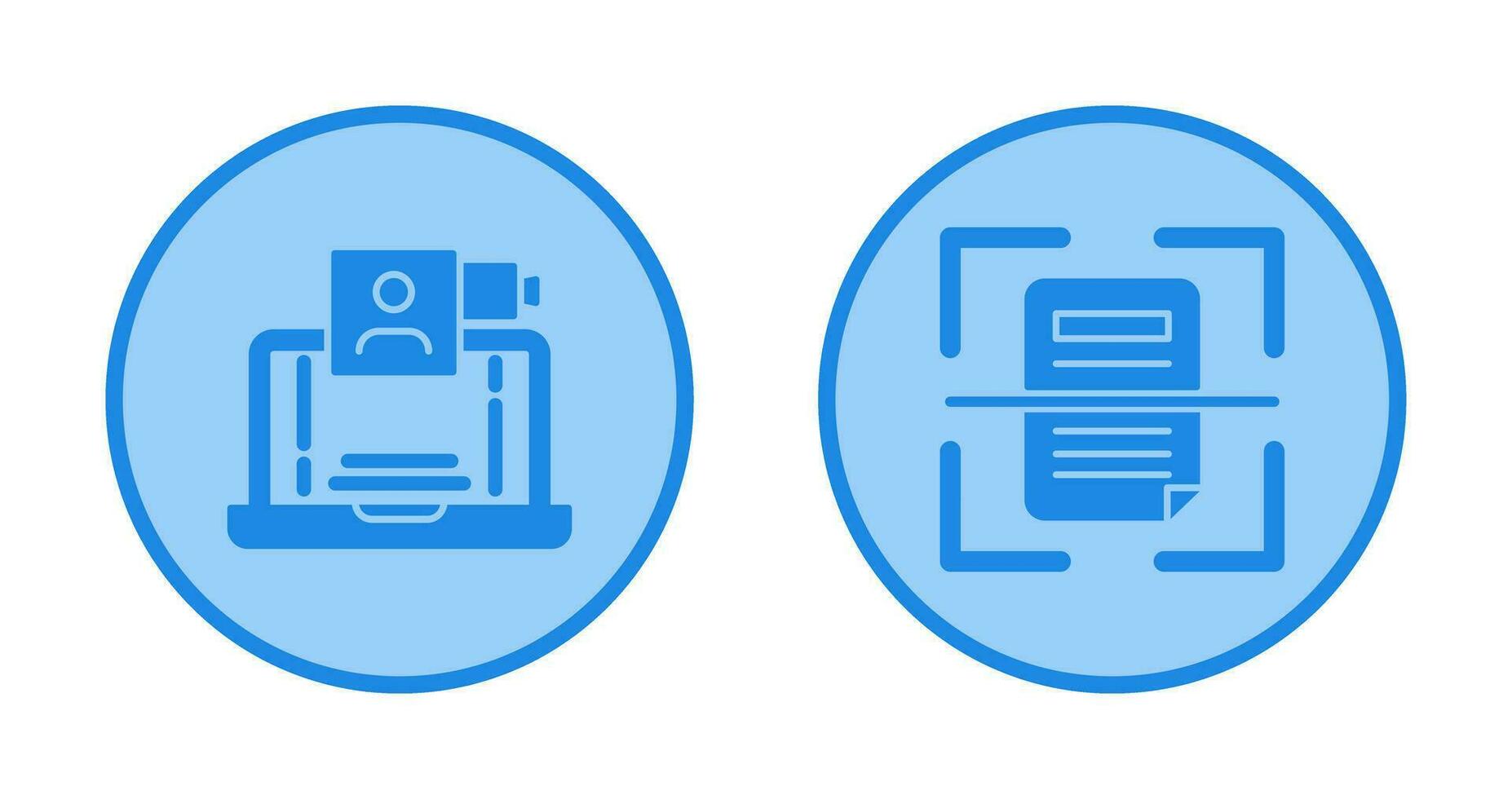 Video Call and Scan Icon vector