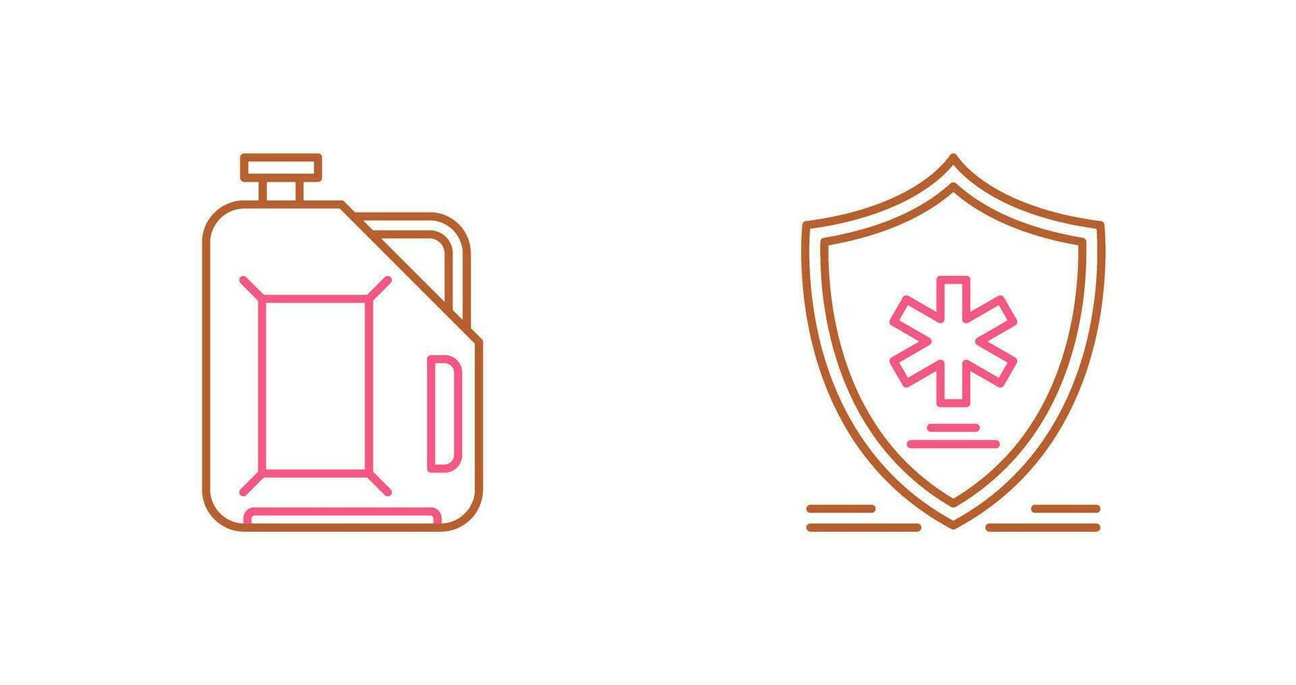 Jerrycan and Medical Symbol Icon vector