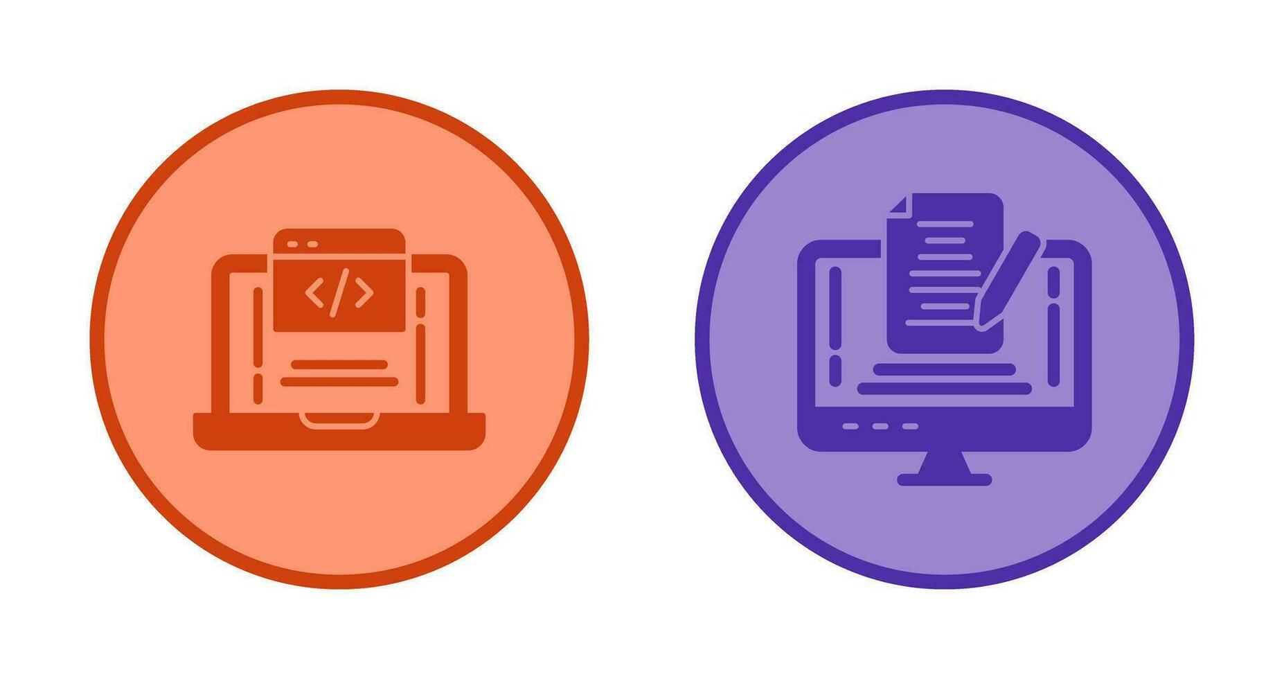 Coding and Note Icon vector