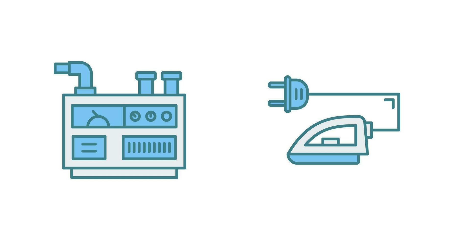 Generator and Iron Icon vector