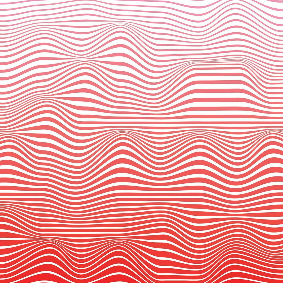 simple abstract modern lite and dark orenge color wavy horizontal distort pattern on white background vector