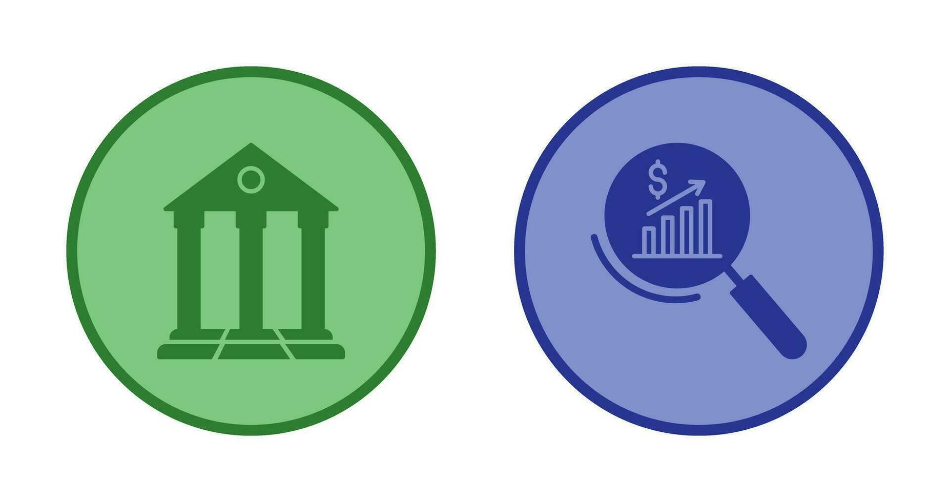 Parthenon and Statistics Icon vector