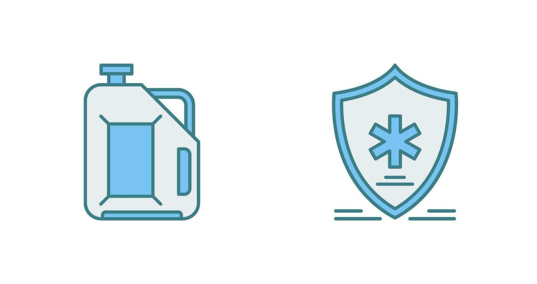 Jerrycan and Medical Symbol Icon vector