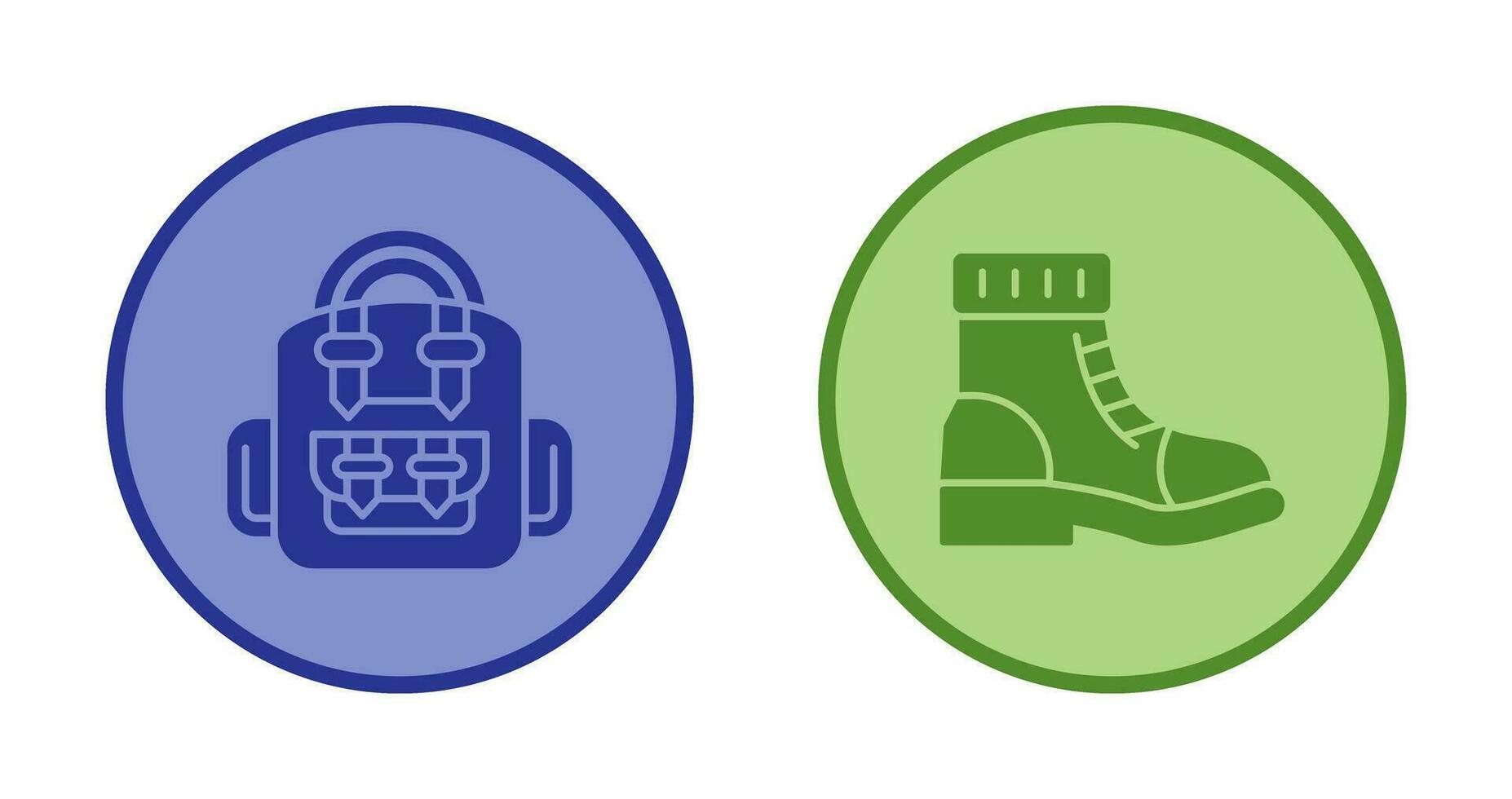 Backpack and Boots Icon vector