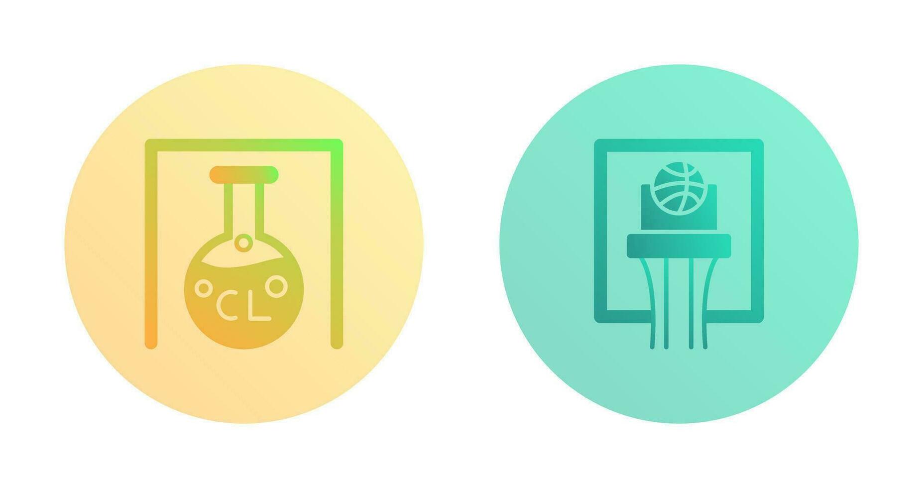 Flask and Basketball Icon vector