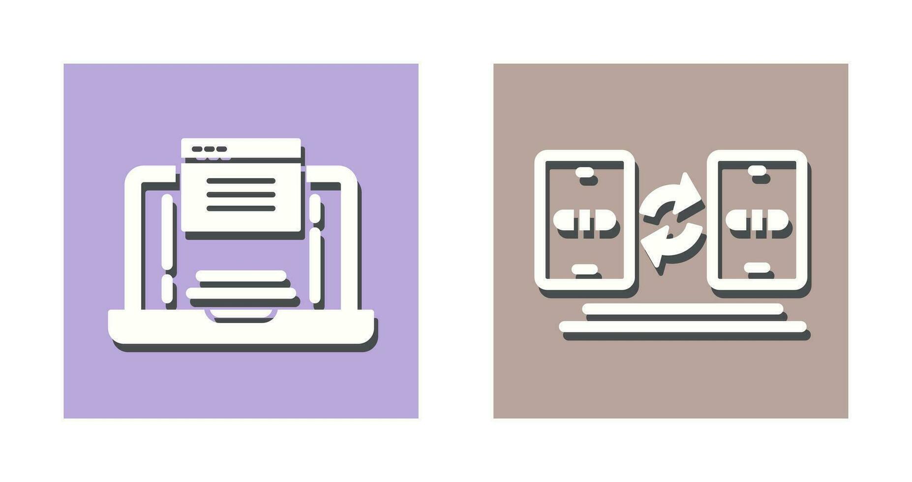 Website and Data Transfer Icon vector
