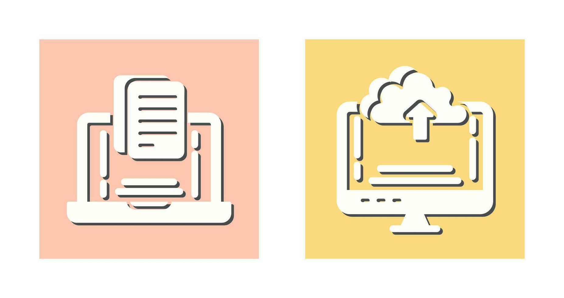 Document and Upload Icon vector