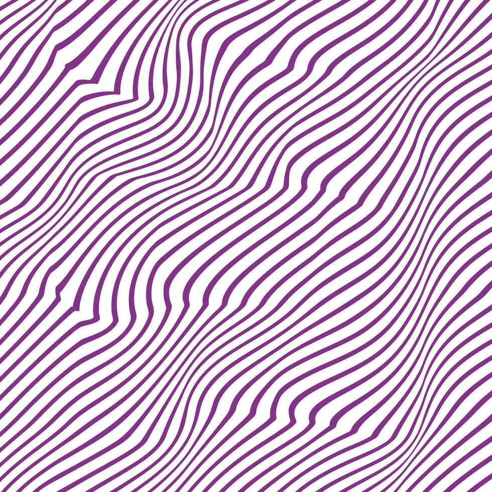 simple abstract modern violet color wavy daigonal distort pattern on white background vector