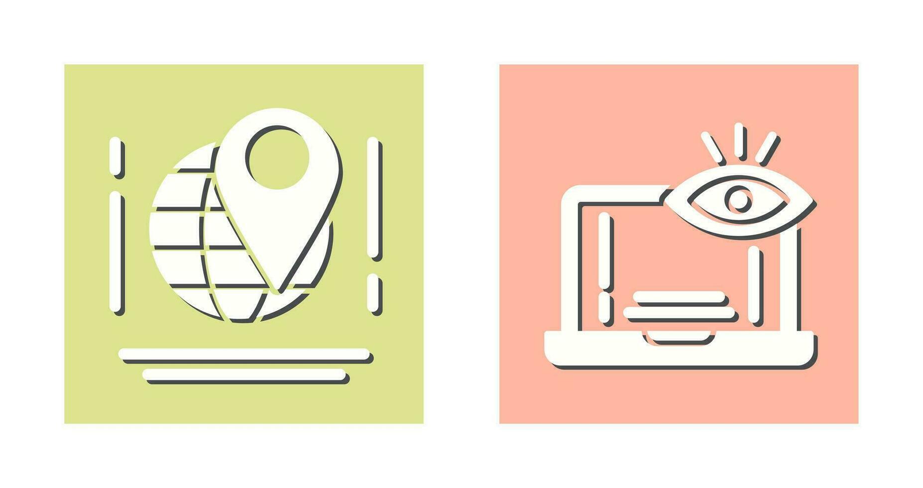 Map and Monitoring Icon vector