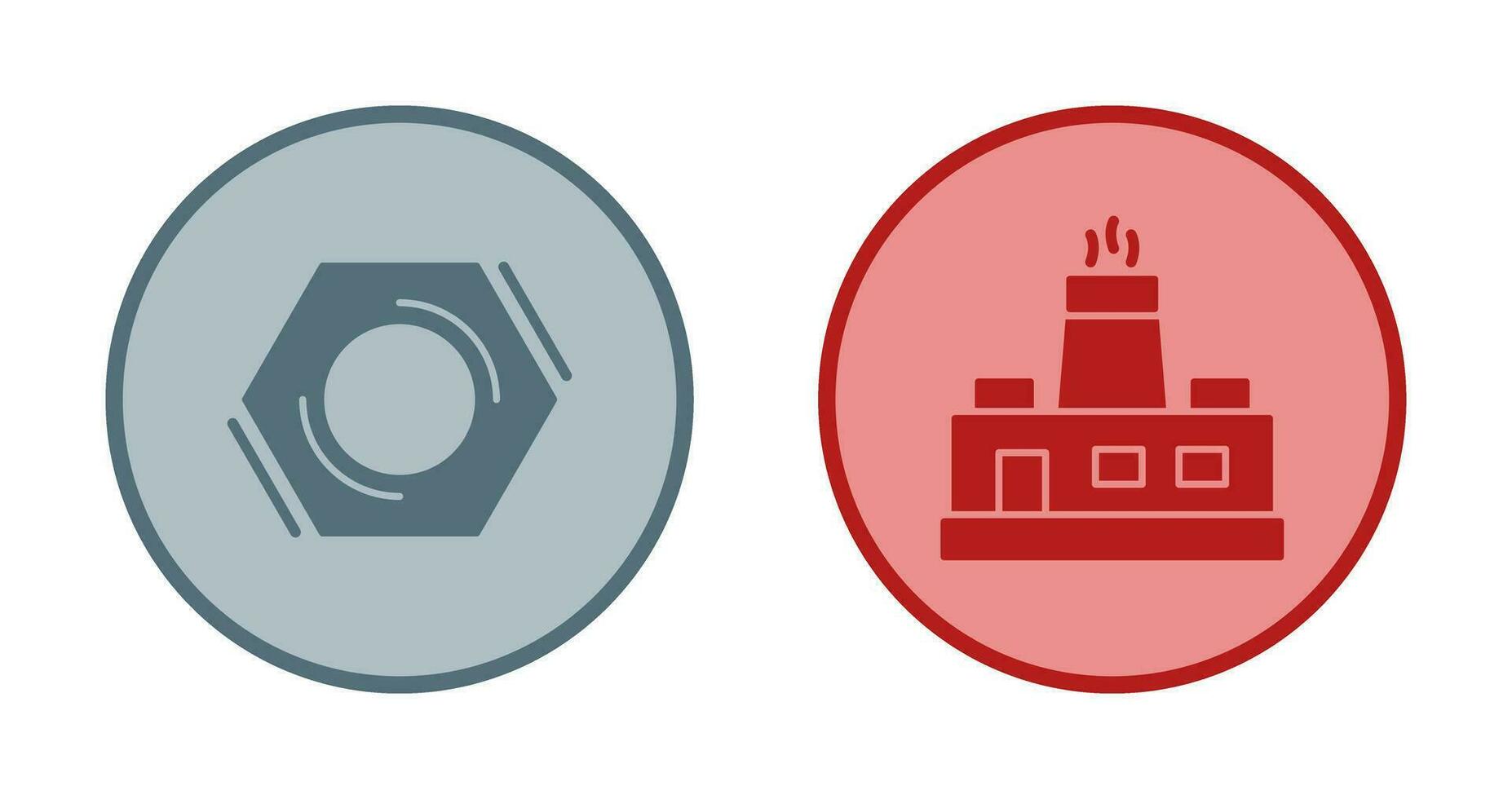 Factory and Nut,food Icon vector