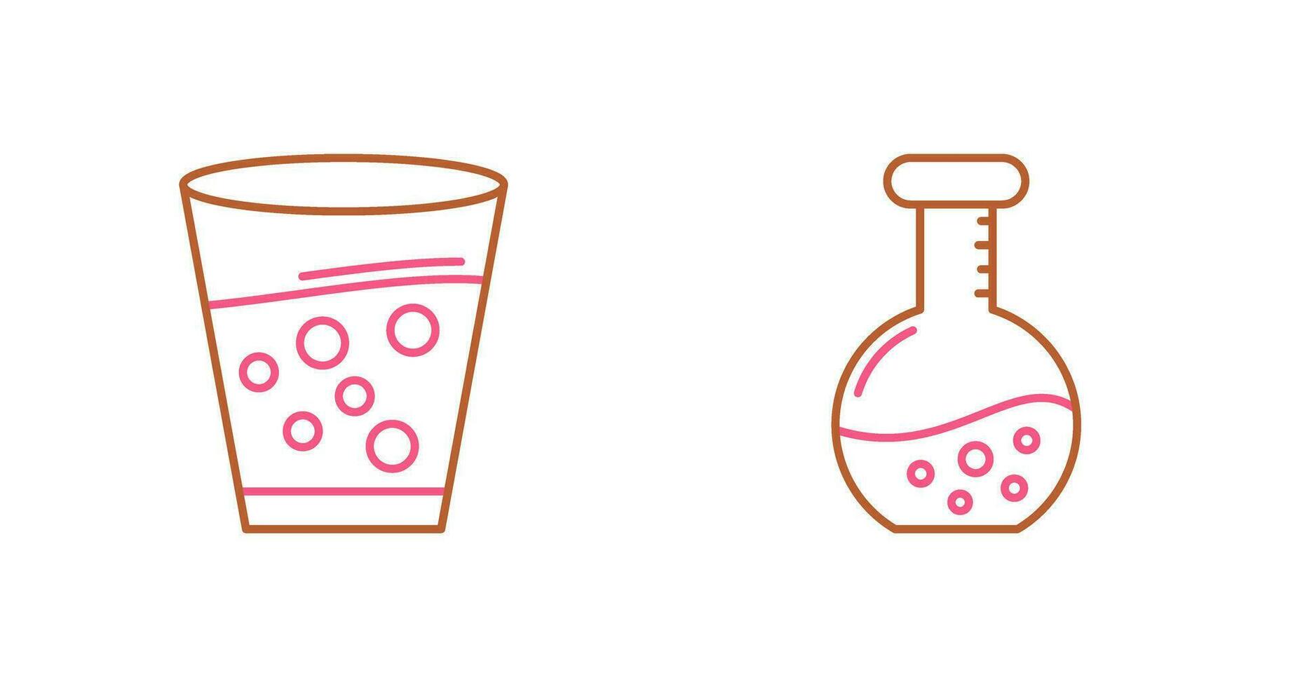 Antacid and Flask Icon vector