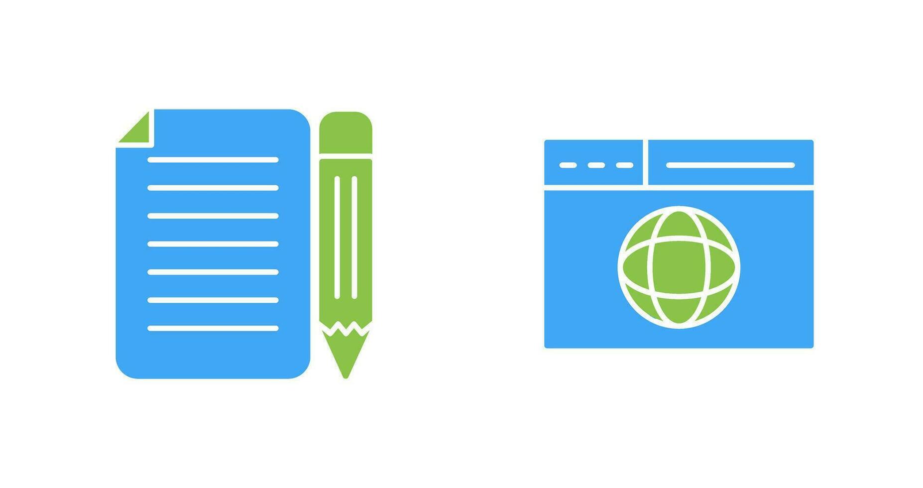 page and web page Icon vector