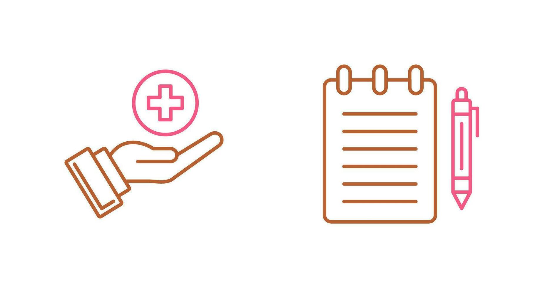 Care and Notepad Icon vector