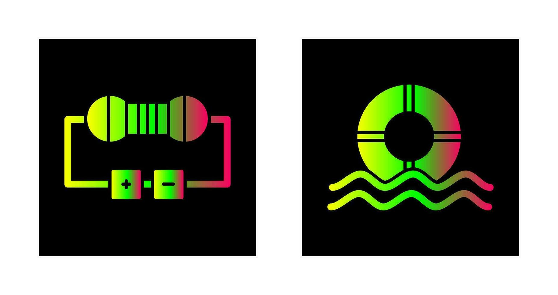 Resistor and  Float Icon vector