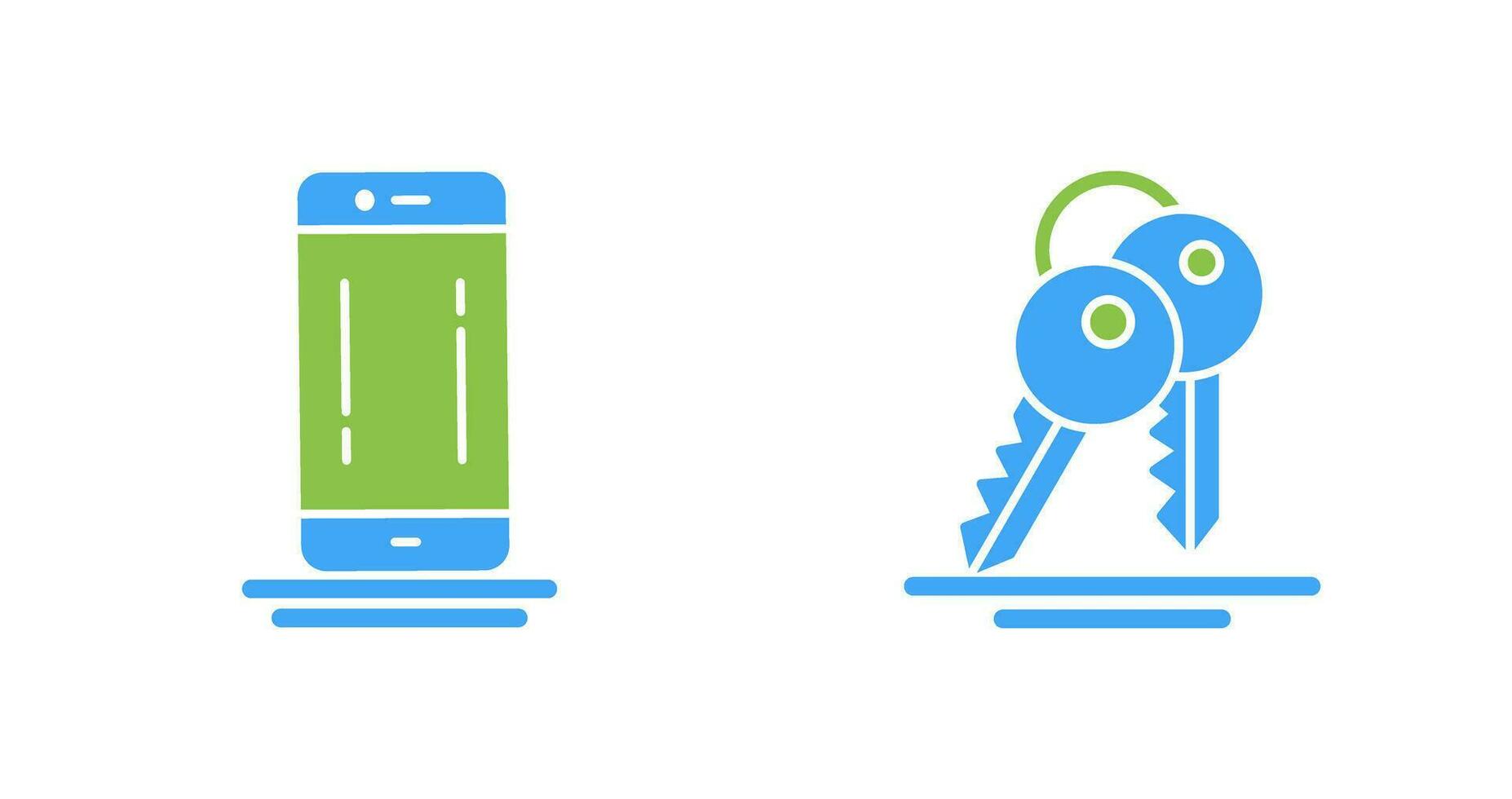 Mobile and key  Icon vector