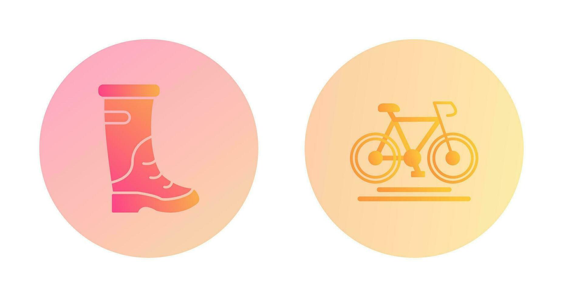 Rain Boots and Cycling Icon vector