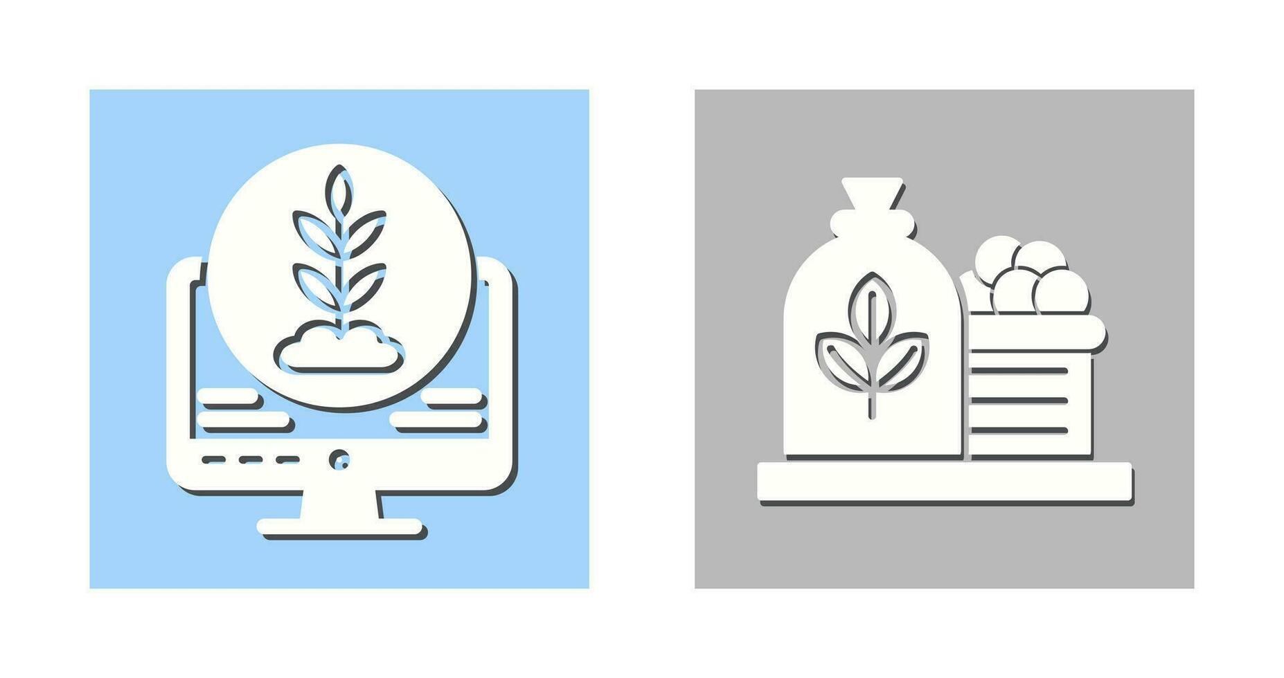 planta y cosecha icono vector