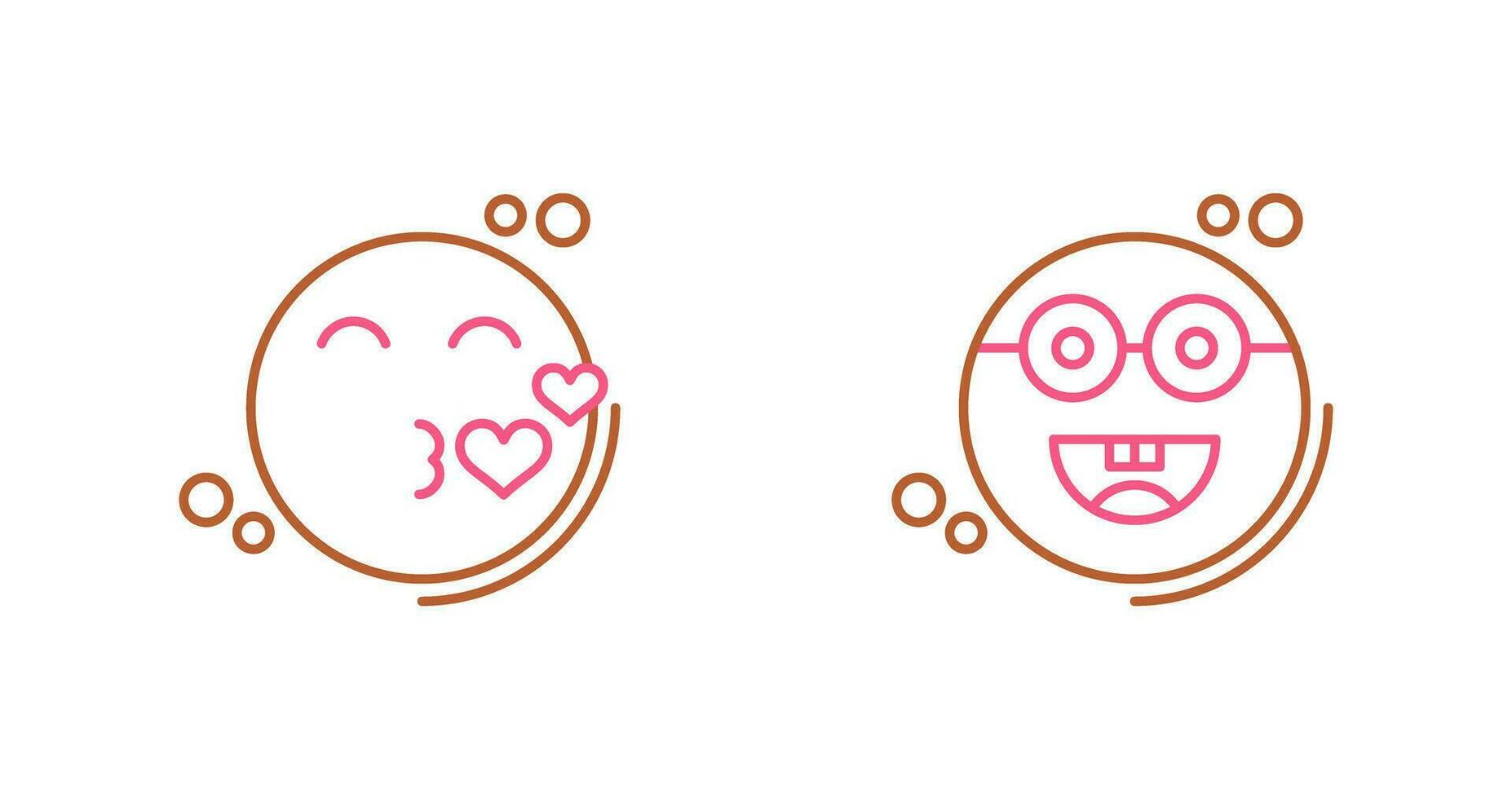 Kiss and Glasses Icon vector