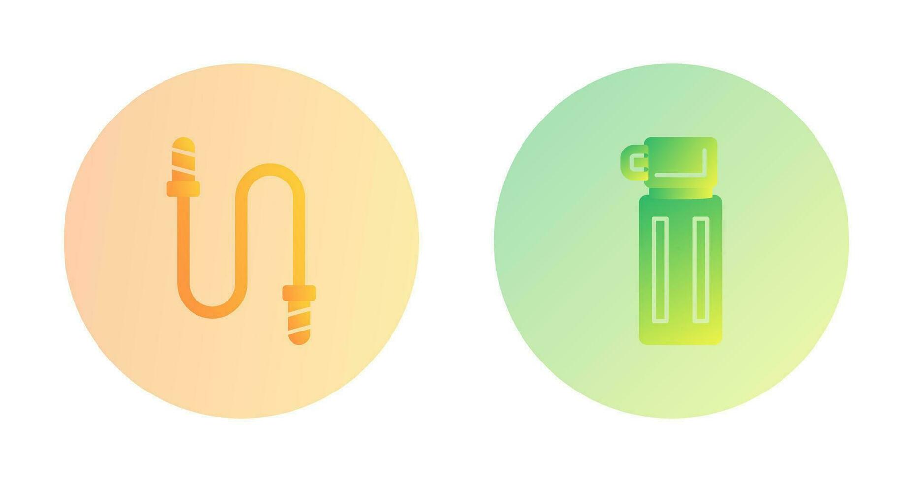 Jumping Rope and Thermos Icon vector