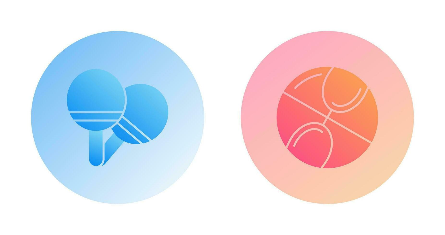 Ping Pong and Basketball Icon vector