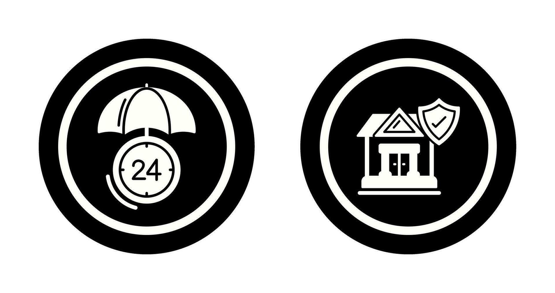 Protection and House  Icon vector