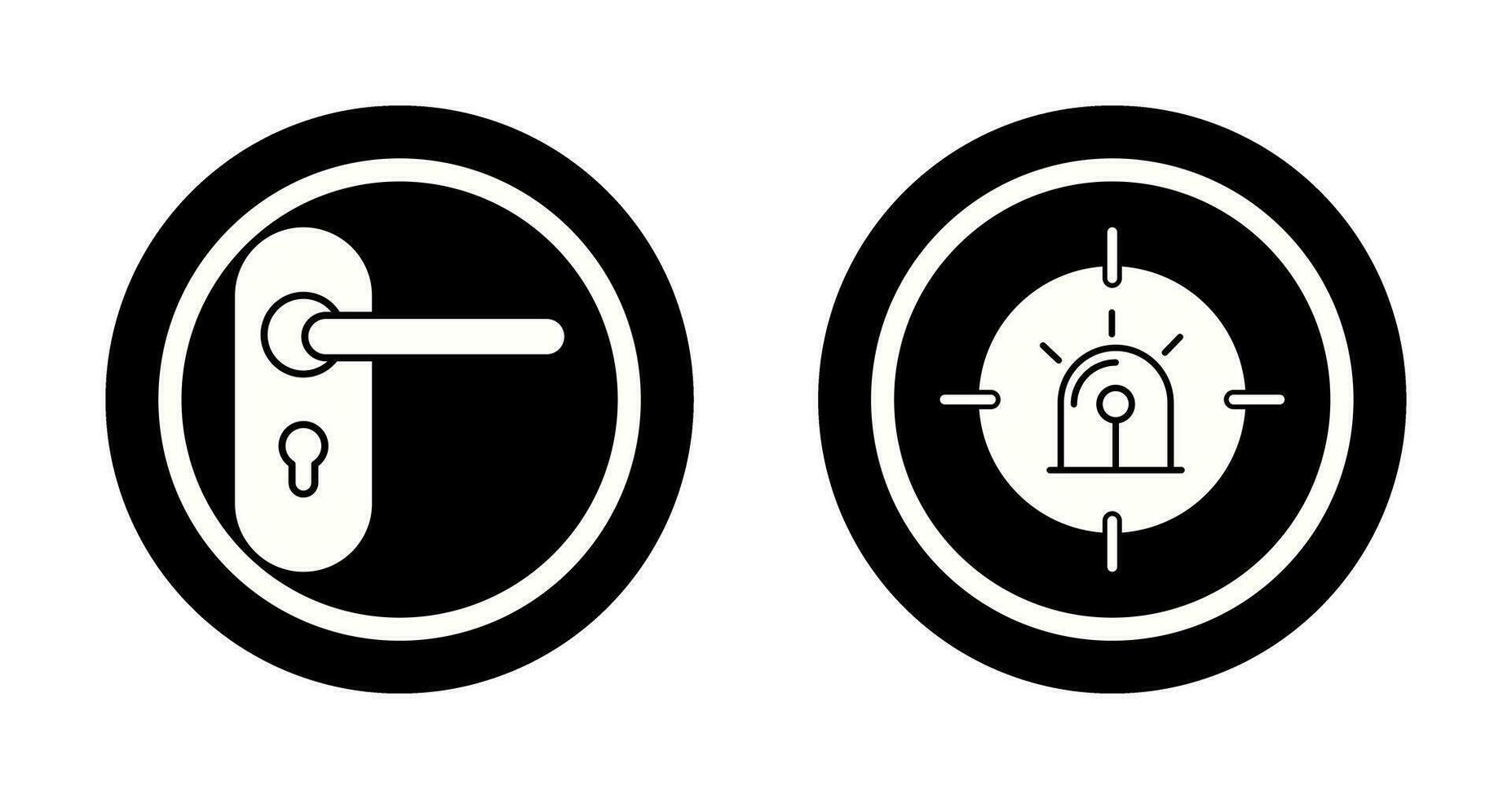 Alert and Door Lock Icon vector