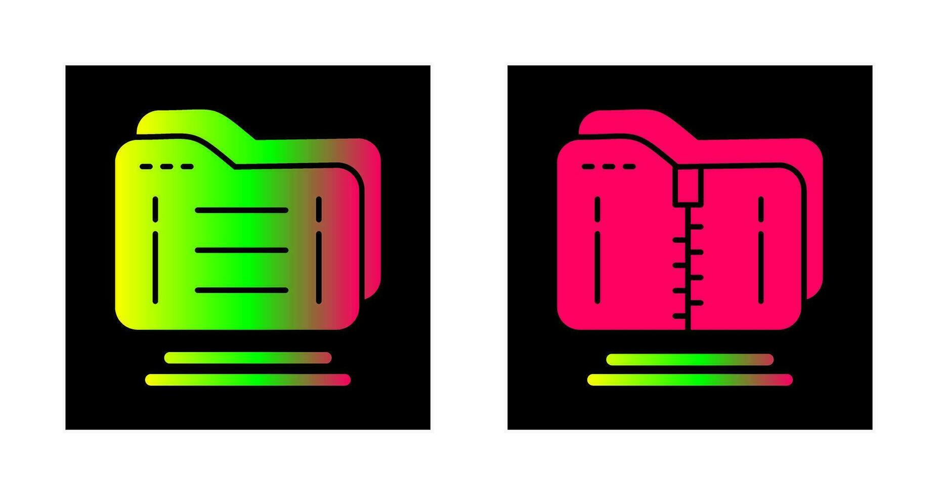 Folder and Compressed Icon vector