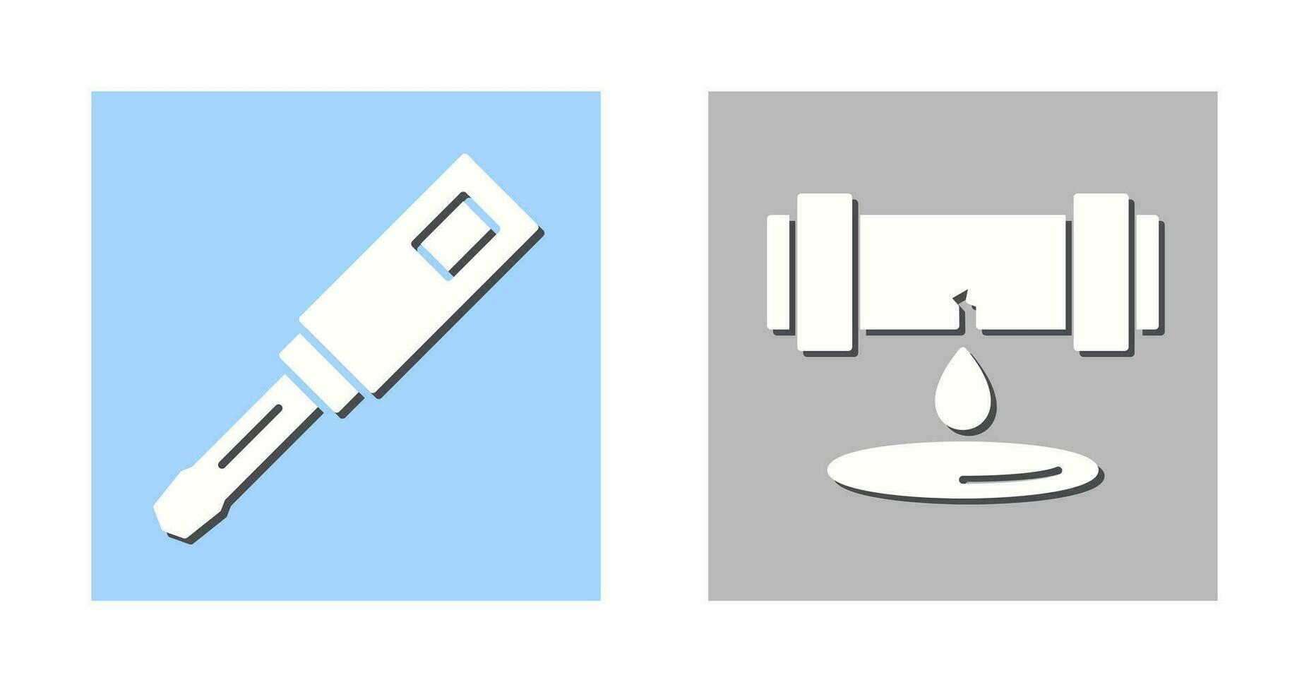 Screwdriver and Leak Icon vector