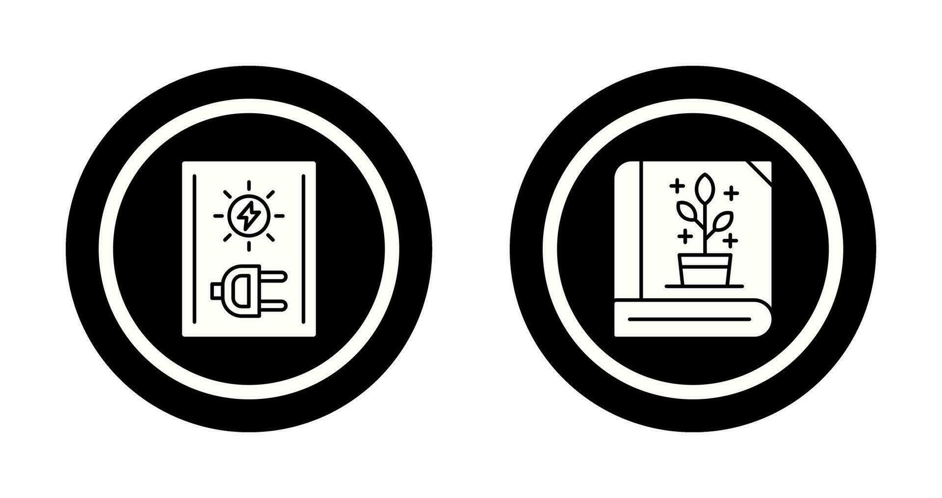 Electricity and Botanical  Icon vector