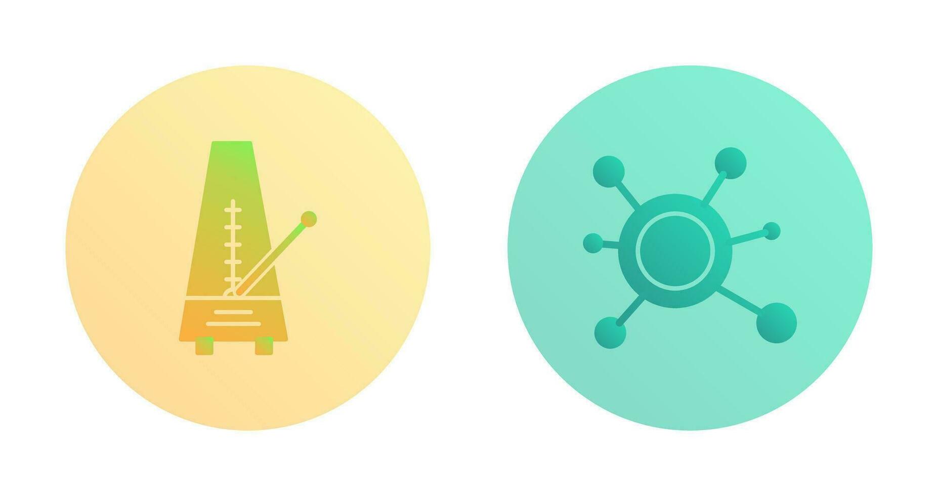 Metronome and Molecule Icon vector