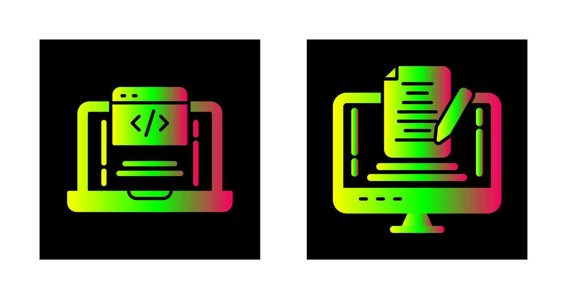 Coding and Note Icon vector
