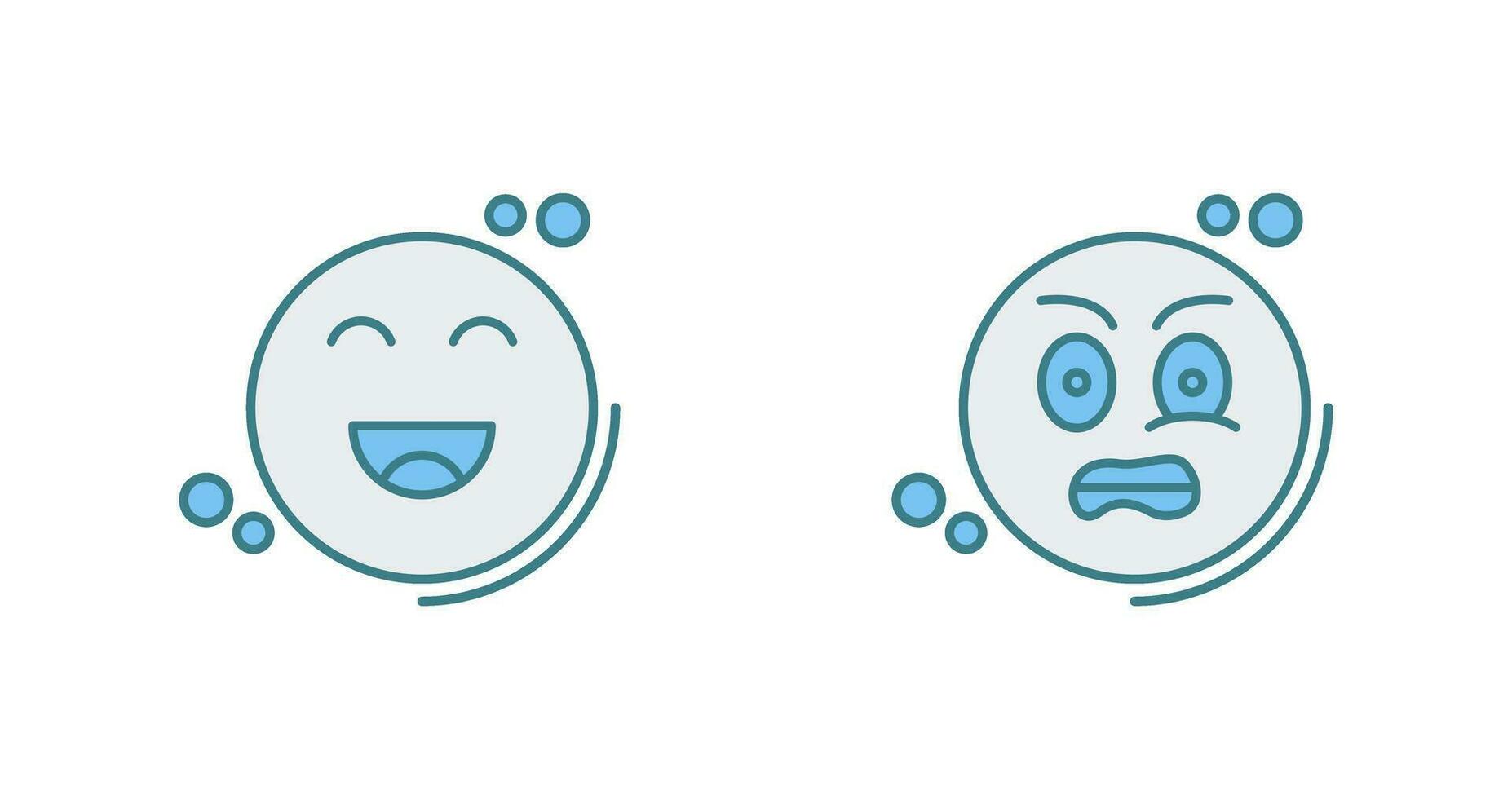 Happiness and Grimacing Icon vector