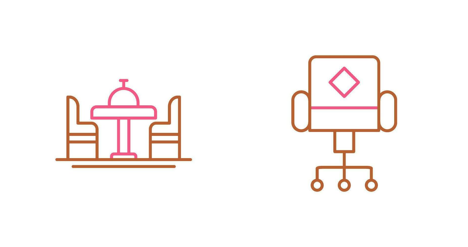 Chair and Dinning Table Icon vector