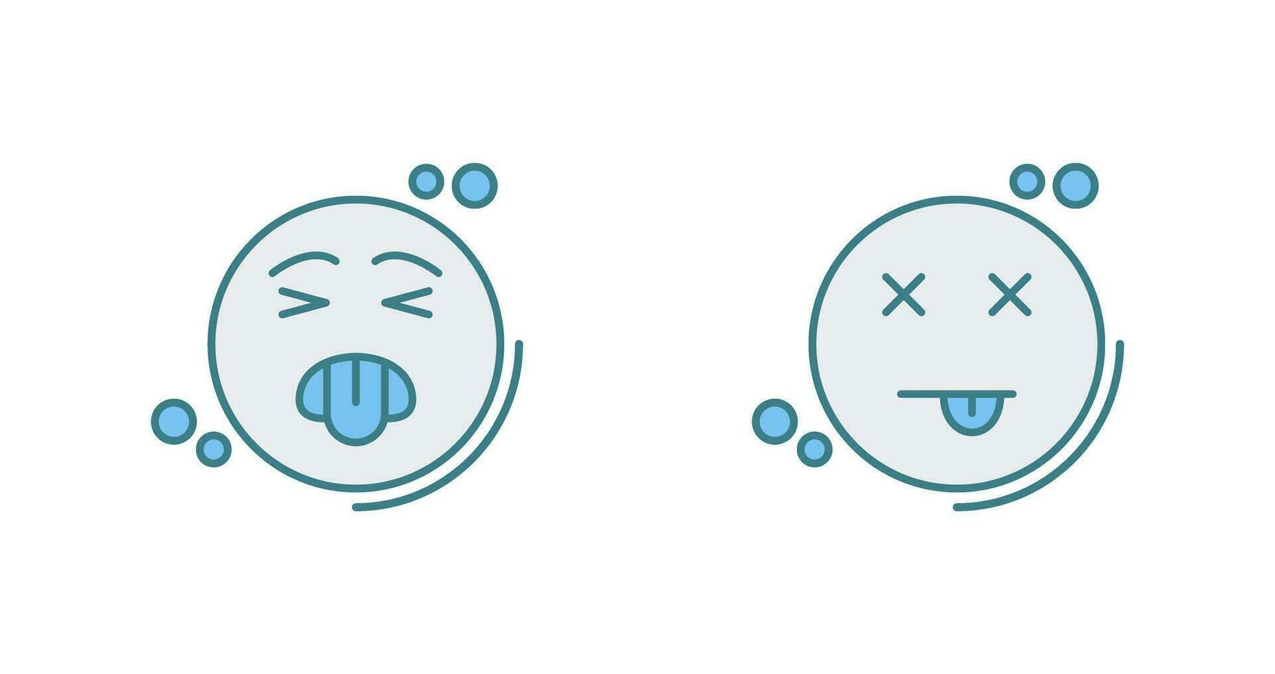 Disgusted and Dead Icon vector