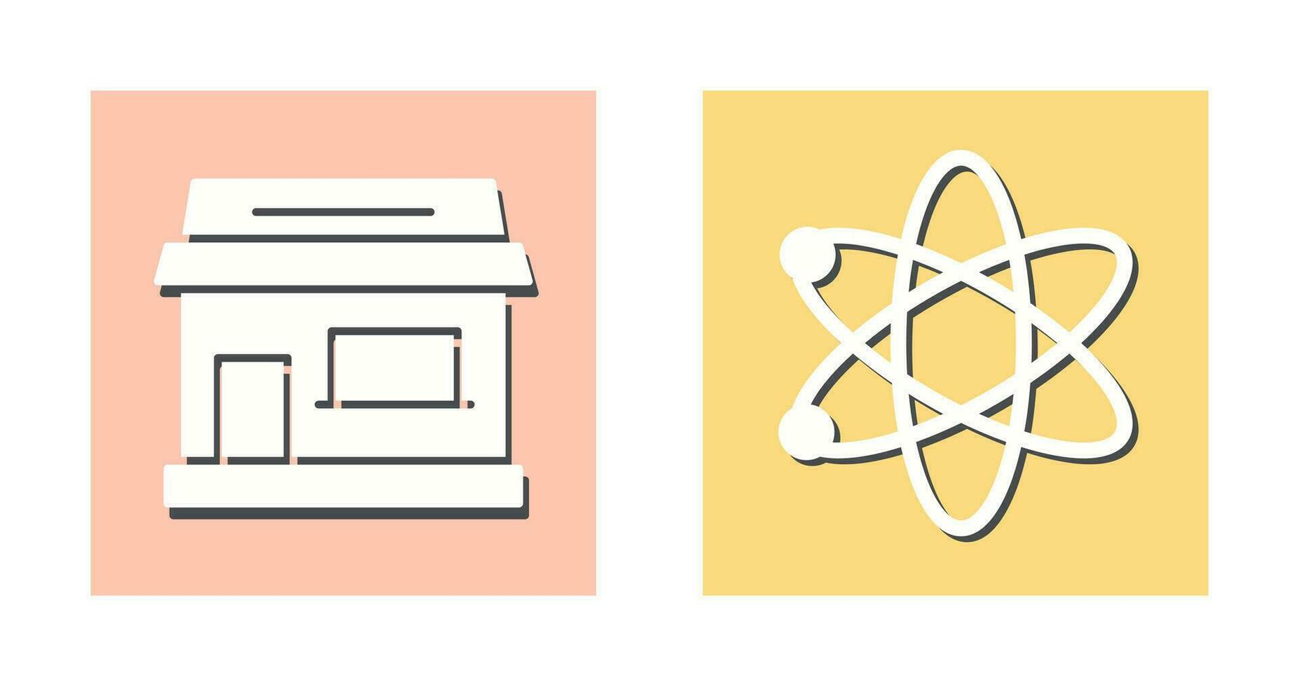 Shop and Atom Icon vector