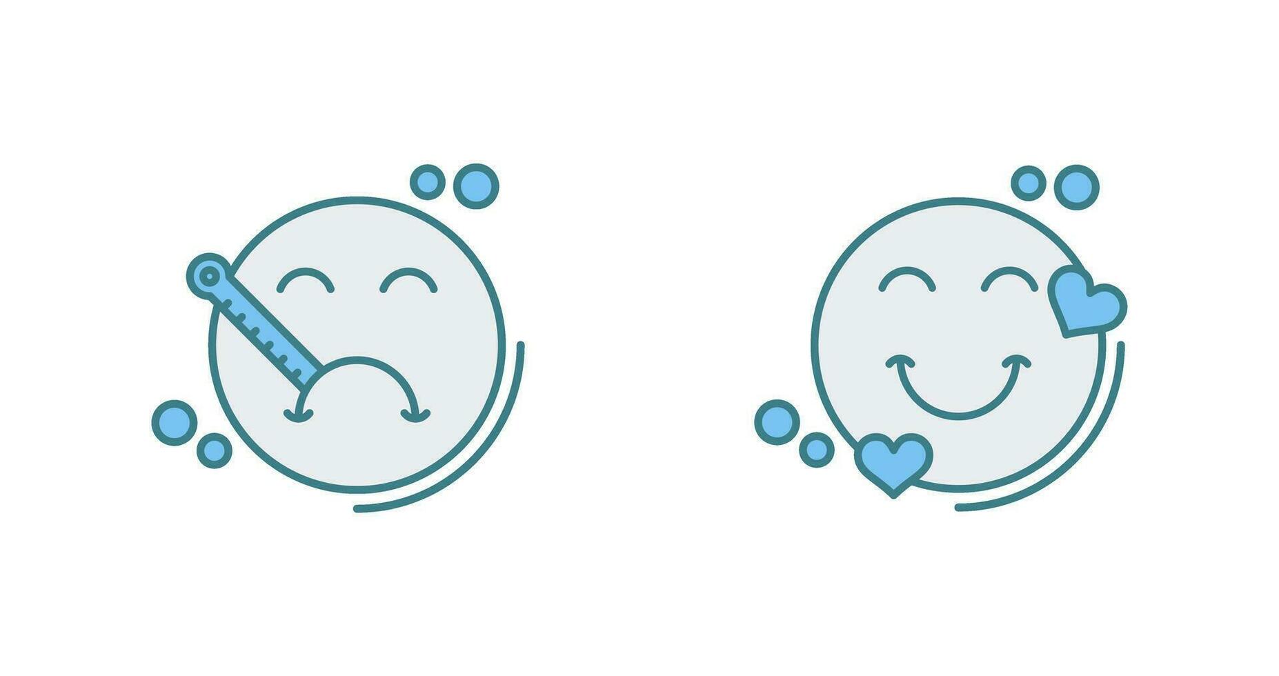 Sick and Heart Icon vector